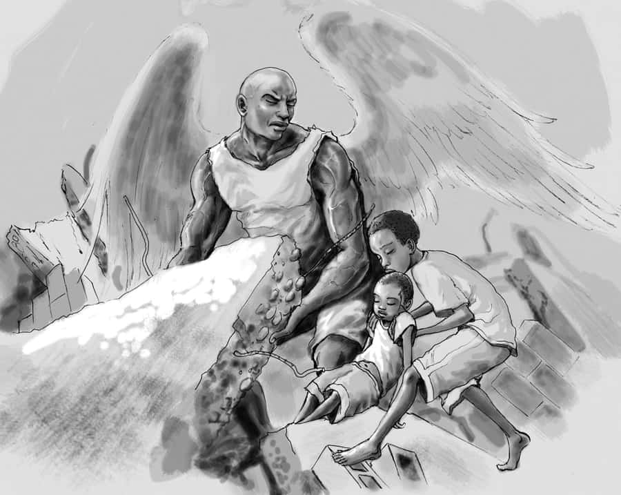 angel saving, children’s book