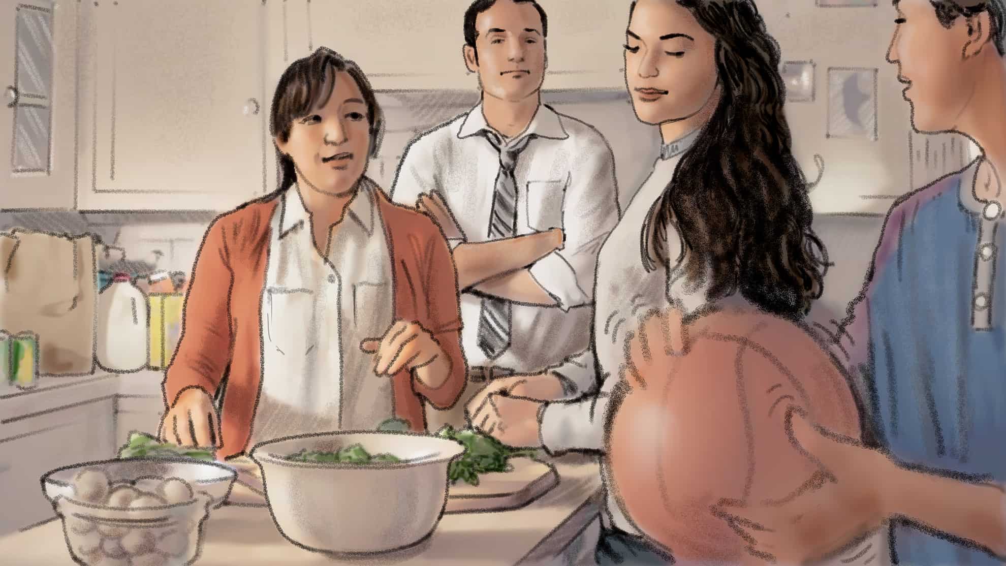 family, asian, kitchen